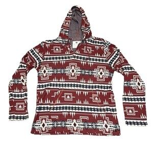 On The Byas Men S Tribal Hoodie Sweatshirt Aztec Geometric Southwest Cotton Blen